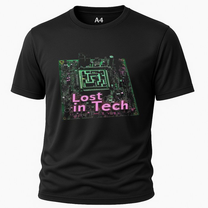 Tech Humor Computer Nerd Cooling Performance Crew T-Shirt