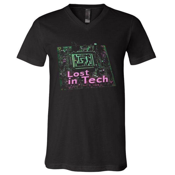 Tech Humor Computer Nerd V-Neck T-Shirt