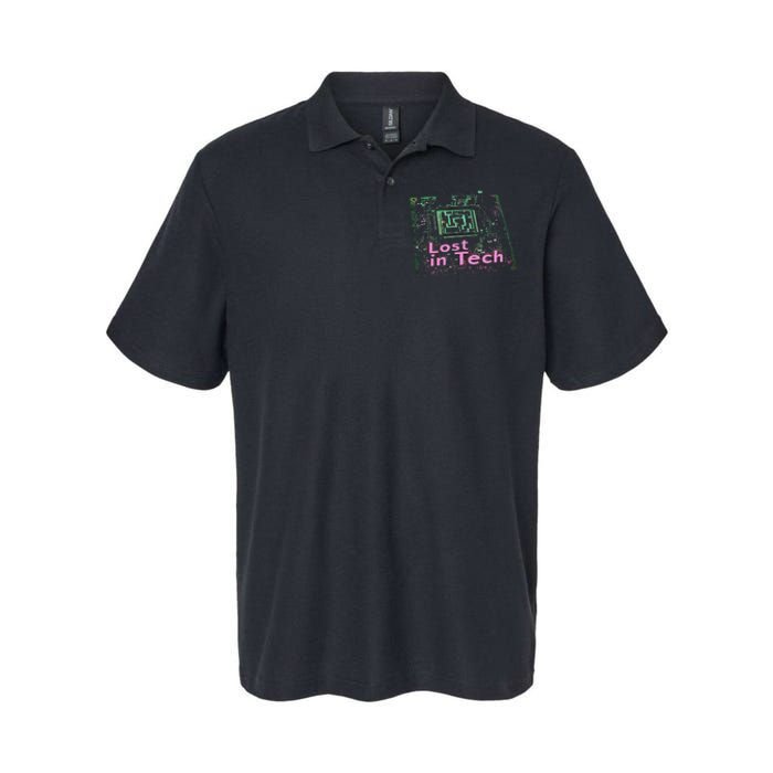 Tech Humor Computer Nerd Softstyle Adult Sport Polo