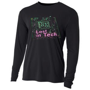 Tech Humor Computer Nerd Cooling Performance Long Sleeve Crew