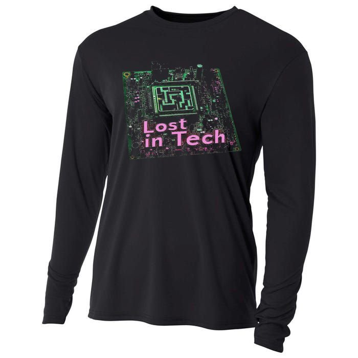 Tech Humor Computer Nerd Cooling Performance Long Sleeve Crew