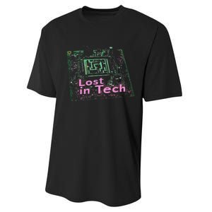 Tech Humor Computer Nerd Performance Sprint T-Shirt