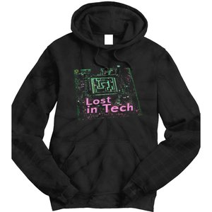 Tech Humor Computer Nerd Tie Dye Hoodie