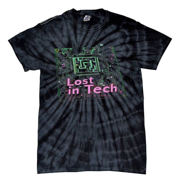 Tech Humor Computer Nerd Tie-Dye T-Shirt