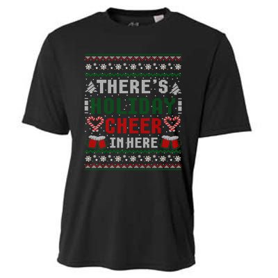 ThereS Holiday Cheer In Here Christmas Ugly Cooling Performance Crew T-Shirt