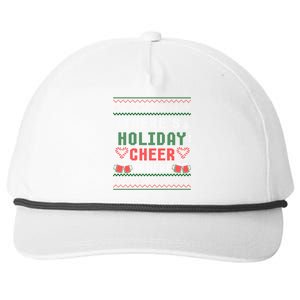 ThereS Holiday Cheer In Here Christmas Ugly Snapback Five-Panel Rope Hat