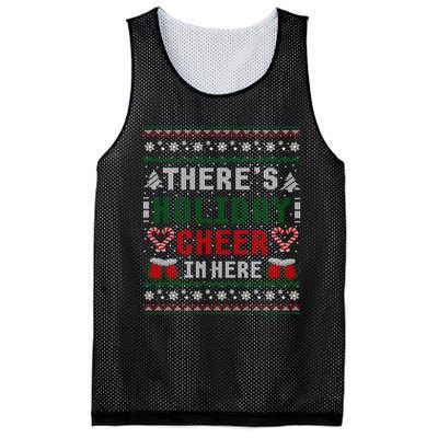 ThereS Holiday Cheer In Here Christmas Ugly Mesh Reversible Basketball Jersey Tank