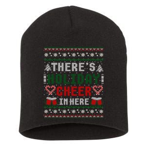 ThereS Holiday Cheer In Here Christmas Ugly Short Acrylic Beanie