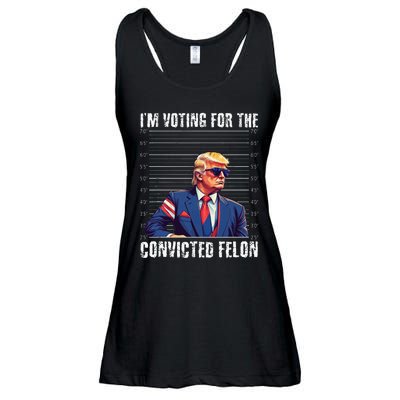 Trump Height Chart Gift I Am Voting Convicted Felon Ladies Essential Flowy Tank