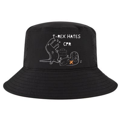 Trex Hates Cpr Dinosaurs Funny Nurse Cool Comfort Performance Bucket Hat