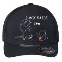 Trex Hates Cpr Dinosaurs Funny Nurse Flexfit Unipanel Trucker Cap