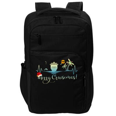 Tropical Heartbeat Christmas Cruise 2024 Merry Cruisemas Impact Tech Backpack