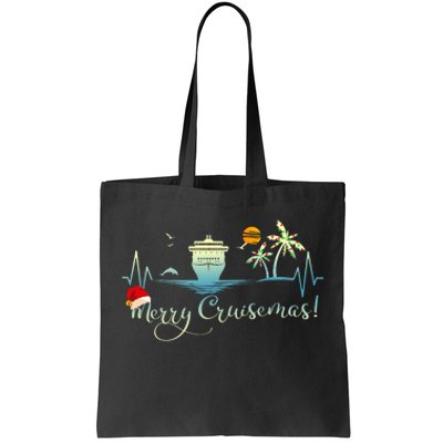 Tropical Heartbeat Christmas Cruise 2024 Merry Cruisemas Tote Bag