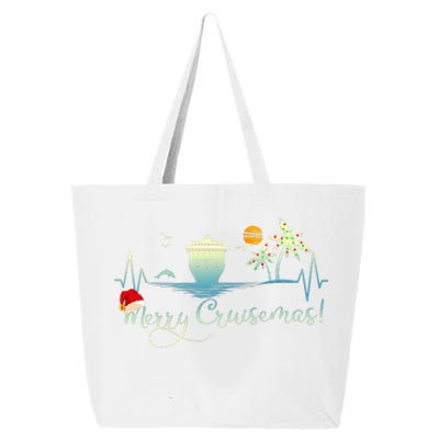 Tropical Heartbeat Christmas Cruise 2024 Merry Cruisemas 25L Jumbo Tote