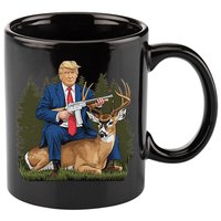 Trump Hunting Deer 11oz C Handle Ceramic Mug