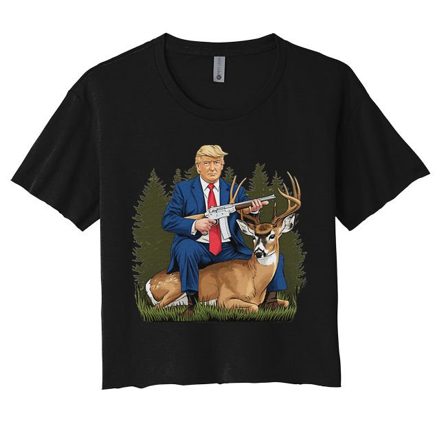 Trump Hunting Deer Crop Top