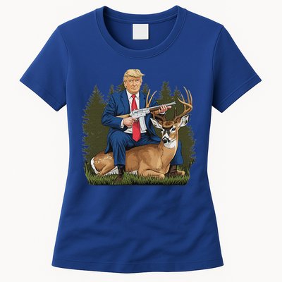 Trump Hunting Deer Womens T-Shirt