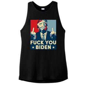 Trump Hope Design Fuck You Biden Ladies PosiCharge Tri-Blend Wicking Tank