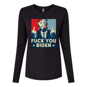 Trump Hope Design Fuck You Biden Womens Cotton Relaxed Long Sleeve T-Shirt