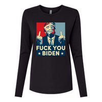 Trump Hope Design Fuck You Biden Womens Cotton Relaxed Long Sleeve T-Shirt