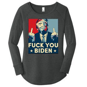 Trump Hope Design Fuck You Biden Women's Perfect Tri Tunic Long Sleeve Shirt