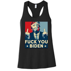 Trump Hope Design Fuck You Biden Women's Racerback Tank