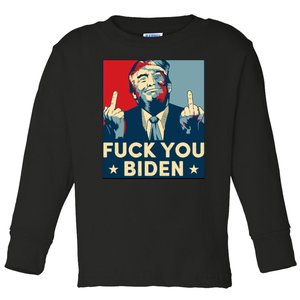 Trump Hope Design Fuck You Biden Toddler Long Sleeve Shirt