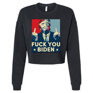 Trump Hope Design Fuck You Biden Cropped Pullover Crew