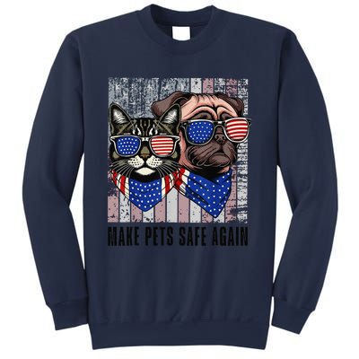 Trump Harris Debate Eating The Dogs Cat Make Pets Safe Again Sweatshirt