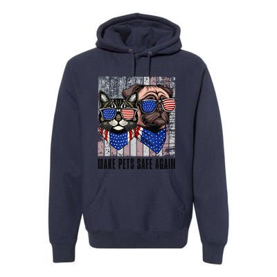 Trump Harris Debate Eating The Dogs Cat Make Pets Safe Again Premium Hoodie