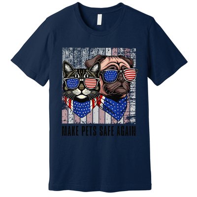 Trump Harris Debate Eating The Dogs Cat Make Pets Safe Again Premium T-Shirt