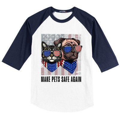 Trump Harris Debate Eating The Dogs Cat Make Pets Safe Again Baseball Sleeve Shirt