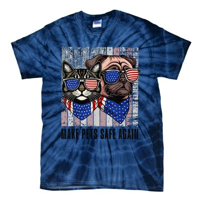 Trump Harris Debate Eating The Dogs Cat Make Pets Safe Again Tie-Dye T-Shirt