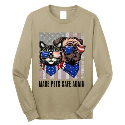 Trump Harris Debate Eating The Dogs Cat Make Pets Safe Again Long Sleeve Shirt