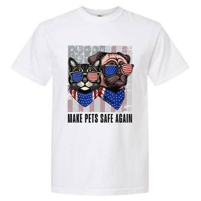 Trump Harris Debate Eating The Dogs Cat Make Pets Safe Again Garment-Dyed Heavyweight T-Shirt