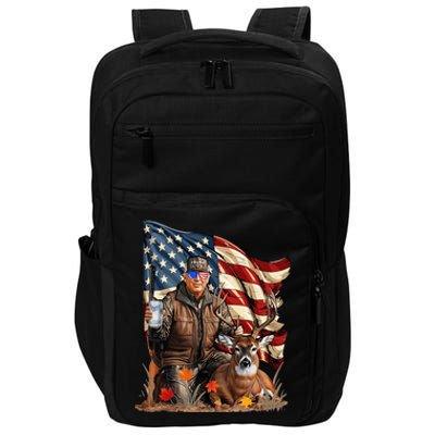 Trump Hunting Deer Funny Beer Drinking Beer Hunting Impact Tech Backpack