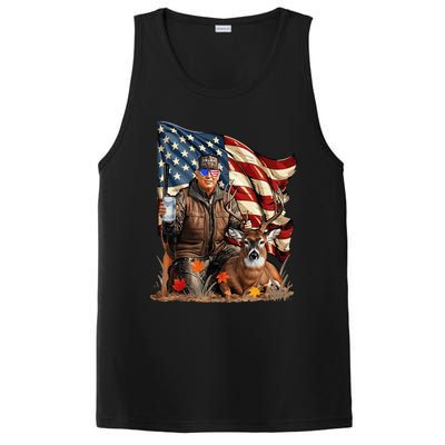 Trump Hunting Deer Funny Beer Drinking Beer Hunting PosiCharge Competitor Tank