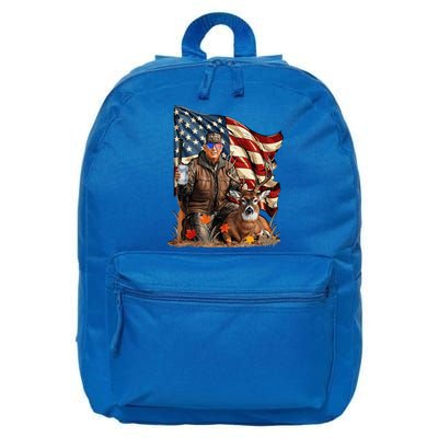 Trump Hunting Deer Funny Beer Drinking Beer Hunting 16 in Basic Backpack