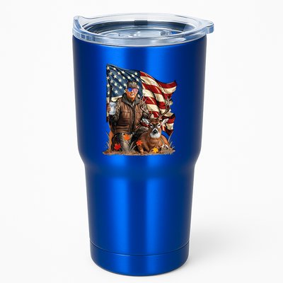 Trump Hunting Deer Funny Beer Drinking Beer Hunting Tumbler