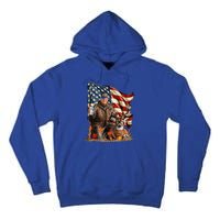 Trump Hunting Deer Funny Beer Drinking Beer Hunting Tall Hoodie