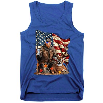 Trump Hunting Deer Funny Beer Drinking Beer Hunting Tank Top