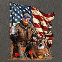 Trump Hunting Deer Funny Beer Drinking Beer Hunting Cotton Canvas Backpack