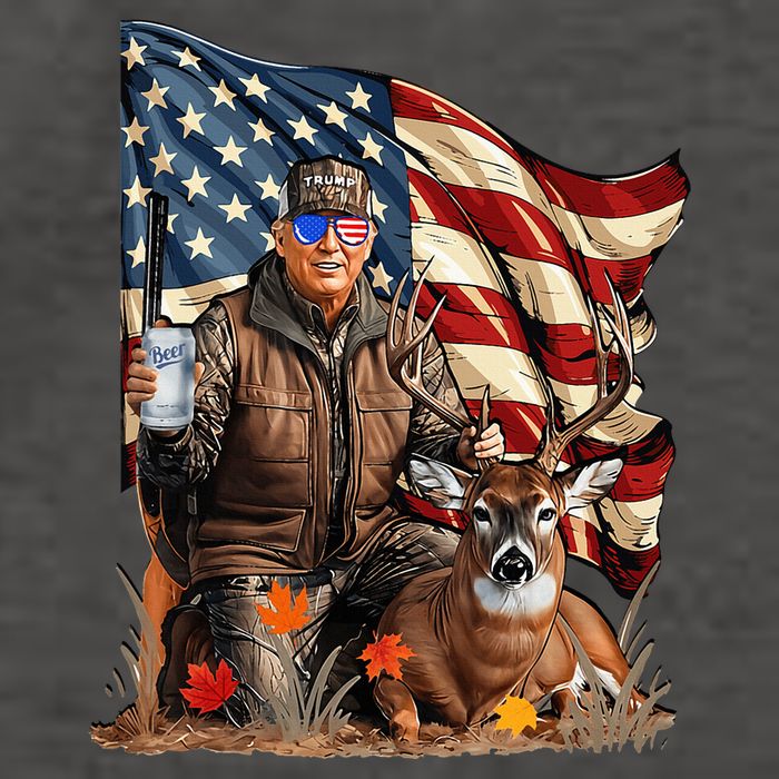 Trump Hunting Deer Funny Beer Drinking Beer Hunting Vector Backpack