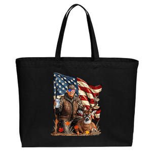 Trump Hunting Deer Funny Beer Drinking Beer Hunting Cotton Canvas Jumbo Tote