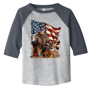 Trump Hunting Deer Funny Beer Drinking Beer Hunting Toddler Fine Jersey T-Shirt