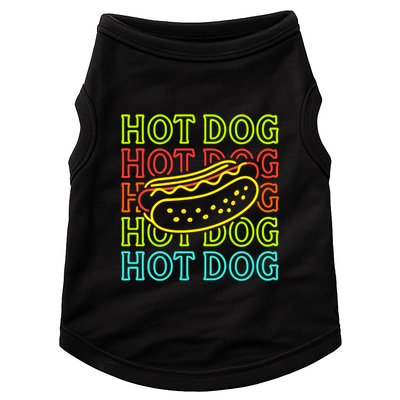 Trending Hot Dog Fashion Neon Design Doggie Tank