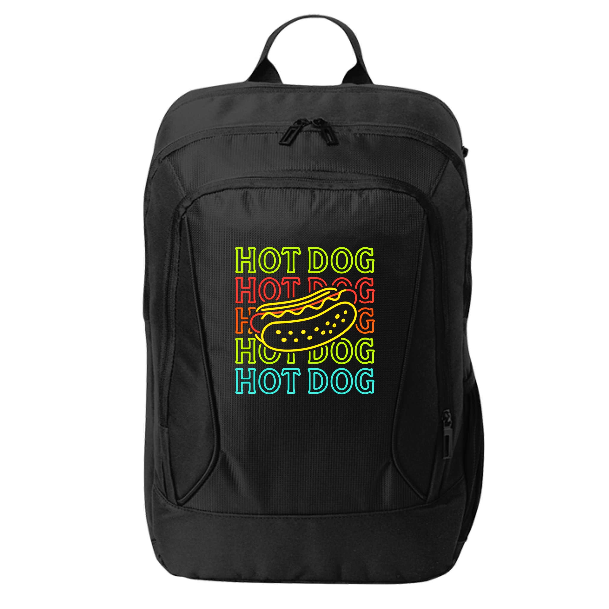Trending Hot Dog Fashion Neon Design City Backpack