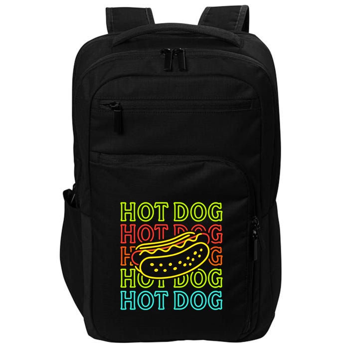 Trending Hot Dog Fashion Neon Design Impact Tech Backpack