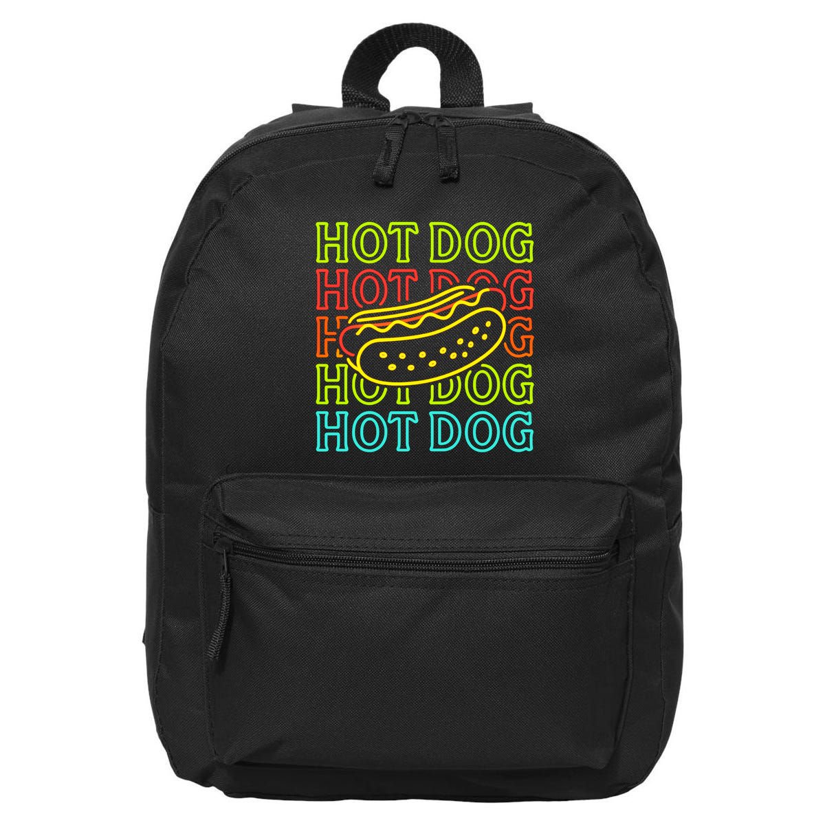 Trending Hot Dog Fashion Neon Design 16 in Basic Backpack