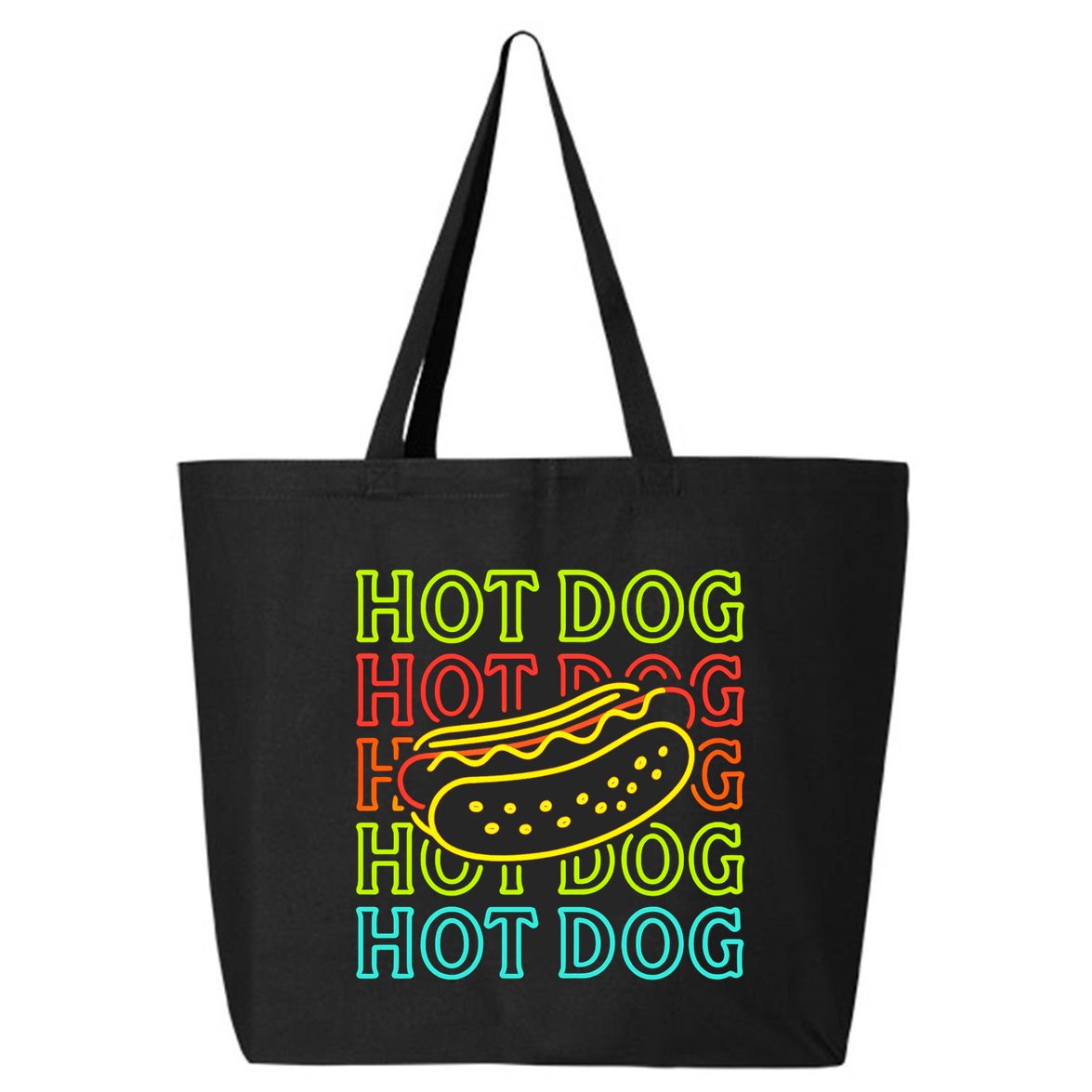 Trending Hot Dog Fashion Neon Design 25L Jumbo Tote